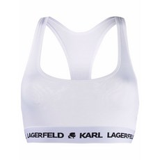 칼 라거펠트 로고 밴드 스포츠 브라