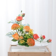 마가렛오렌지수반set 40cm 조화 인테리어, 1개