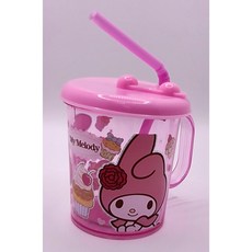 마이멜로디 손잡이 빨대컵, 핑크, 1개, 195ml