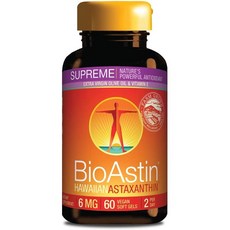 Bioastin 優質夏威夷蝦紅素植物軟膠囊 6mg, 60顆, 1罐