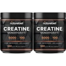 NatureBell 글루텐프리 마이크로나이즈드 크레아틴 모노하이드레이트 500G 2개, 850040861358, 2XCR500Z, 1kg