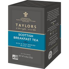 Taylors of Harrogate 랍상 수청 홍차 50 티백 262680, 스코틀랜드 아침 식사, 50개입 (1팩)