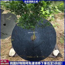 圓形防草布 無紡布園藝地布透氣保濕, 1個, 外園15cm*內孔2cm 100個