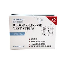 Goldmic 寵物血糖試紙 (25片), 1個, 一盒血糖試紙25片、附酒精棉片50片
