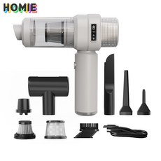 HOMIE 최신형 휴대용 미니 핸디 청소기120W고출력 자동차 가정용청소기, 흰색, ZY-3103
