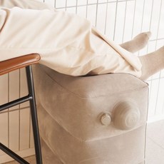 차량용 뒷좌석 에어매트 풋스툴 다리 받침 발의자 ken+8664fO, 펌프형3단조절 그레이