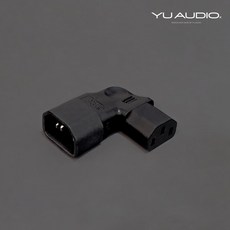 YU AUDIO L型電源轉接頭 C14轉C13 右彎轉接座, 1個, 單顆/個