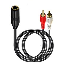 6.35mm 암 - 2RCA 수 Y 분배기 사운드 코드 향상된 신호 품질 전송을 위한 1/4인치 - 2RCA 오디오 케이블, 2m