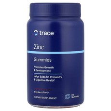 트레이스 미네랄스 아연 30mg 츄어블 구미 60개 엘더베리맛, 1개, 60정