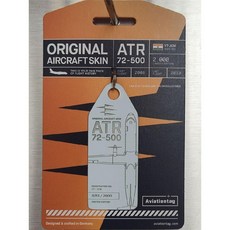 퇴역 항공기 플레인 태그 키링 인도 제트 에어웨이즈 ATR72-500 VT-JCM, 옅은 남색 화이트 713, 1개