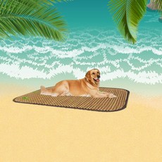 도매창고 대나무 강아지 시원한 쿨매트 천연 여름용 여름 방석 애견 아이스 쿠션 시트 돗자리 피크닉, 1개