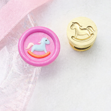 실링왁스 인장 세트 헤드 도장 스탬프 미니 사이즈 시리즈, 1개, NO.6 디자인 / 유니콘