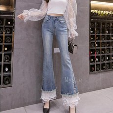 [Myshe]밑단 포인트 하이웨스트 이쁜 부츠컷 청 데님바지E11 chh701hj