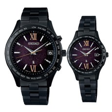 SEIKO 精工(7B27-0AB0P/1B35-0AY0P) LUKIA 限量 紫色星空 電波 太陽能情侶錶 對錶
