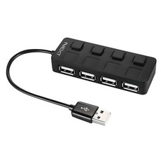 넥스트유 USB 2.0 4Port 무전원허브 NEXT-204UH NEW, 블랙, 1개