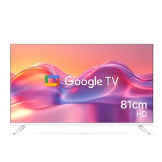 위드라이프 구글 스마트 32인치TV 화이트 에너지1등급 최신형 안드로이드 고화질티비, 방문설치, 스탠드형, WITH32SMARTW, 81cm/32인치