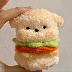 모루 인형 만들기 DIY 키트 패키지 세트 재료 부자재, 햄버거, 2개