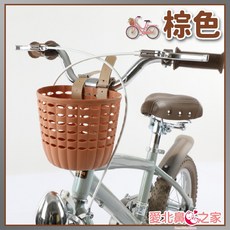 愛北鼻 滑步車籃子 腳踏車置物籃 多功能嬰兒車通用車筐 復古水壺前籃 推車籃, 1個, 棕色, 棕色