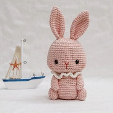 DIY뜨개질 귀여운코바늘 DIY 뜨개도안 1개 뜨개질, 핑크 래빗