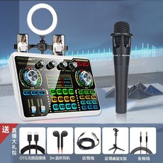 新聲派 變聲器 手機電腦通用 全民K歌 快手 抖音 主播全套, 歌神E300桌面帶燈〖入門款〗,【智能美音】-OTG安卓版