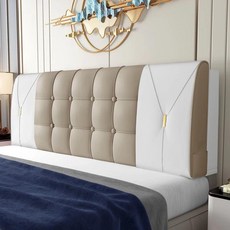 가죽 벨벳 침대 헤드보드 커버 패딩 타타미 커버용 솔리드 베개 쿠션 스펀지, 150cm-No Headboard, 7. C-Leather
