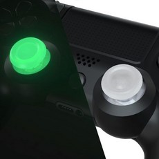 eXtremeRate Black Replacement 3D 조이스틱 썸스틱 PS5 컨트롤러용 드라이버가 있는 아날로그 PS4 Slim Pro 컨트롤러용, Glow in Dark - Green