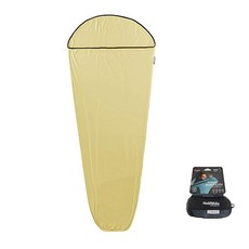 Windhike Naturehike 초경량 침낭 라이너 휴대용 가방 포함 컴팩트 성인용 호텔 배낭여행 출장 캠핑 고탄성 여행 시트 세탁기 세탁 가능 271559, 카키