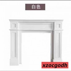 熱銷 壁爐 歐美式實木複古民宿壁爐裝飾櫃法式民宿壁爐架簡約桌婚禮攝影道具玄關桌 置物架 居傢裝飾, 130*28*110白色