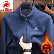 MAMMUT 마무트 매머드 겨울 오리털 맨투맨 남성 칼라 지퍼 기모 잡기 순색 아빠 두께 보온 외투남