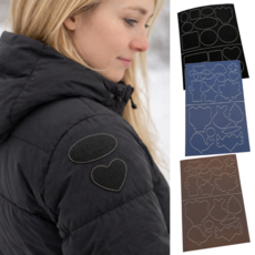 토브몰 패딩수선패치 스티커 옷수선패치 2p, 2개, 블랙