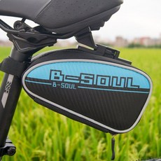 B-soul 自行車尾包 馬鞍包 座墊包 鞍座包 工具包 輕巧耐用 多功能收納 反光安全設計, 藍色, 1個