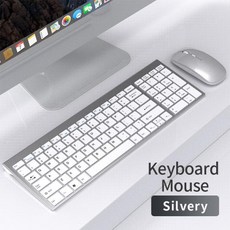 블루투스 5.0 및 2.4G 무선 키보드 및 마우스 콤보 미니 멀티미디어 키보드 마우스 세트 노트북 PC TV iPad Macbook Android, Keyboard and Mouse 2, 1개