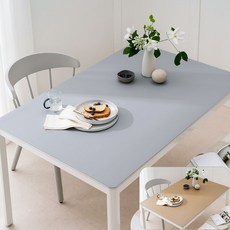 (16colors 11size) 깐깐공주 100% 방수 가죽 식탁보 테이블보 식탁매트 테이블매트, 120x120cm, 양면-12 (Gray+LightGold), 1개