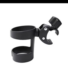 嬰兒推車奶瓶架兒童車自行車快拆水杯架360任意調節車載通用杯架, 黑色通用杯架, 1個