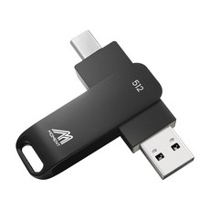 MMOMENT 512GB SSD USB-AType-C USB3.2 Gen1 530MBs] 휴대용 양대응 360도 회전식