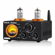 DOUK AUDIO ST-01 PRO 擴大機 2x100W HiFi 書架音箱 藍牙5.0/USB/光纖/同軸/RCA/AUX輸入 VU錶 附遙控器, 5725版本