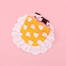 DZER 반려동물 귀여운 면 및 레이스 턱받이 강아지 및 고양이용 만능 애완용품 동물 프린트 디자인, S, D