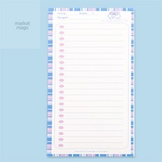 마켓마고Z 체크리스트 메모지 메모지수첩, 분홍