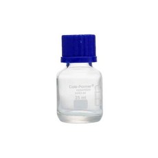 콜파머 유리 미디어 보틀 클래스 A 원형 25mL0.8온스 10개PK, Cap. mL 25 - Grad Int. mL 5 -
