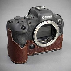 LIM'S Canon EOS R6 Brown CN-EOSR6BR [일본 정규 판매점] 전용 이탈리안 레더 카메라