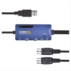DOREMiDi AMC-10 USB 오디오 MIDI 케이블 변환기 이중 기능 사운드 카드 및 MIDI 인터페이스 플러그 앤 플레이, 흔한, A11