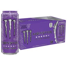 Monster 에너지 드링크 473ml 15개입 1팩 울트라 바이올렛 Monster Energy Ultra Violet Sugar Free, 1개