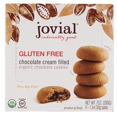 조비엘 글루텐 프리 초콜릿 크림 필드 초콜릿 쿠키 6개입, 200g, 1개