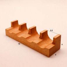 마끼 홀더 김밥 U자형 스시집 우드 꽂이 오마카세, 너도밤나무 4칸, 기본 구성품, 1개