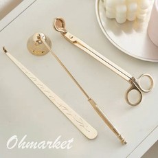 生活市集 不鏽鋼香氛蠟燭工具組 滅燭罩 滅燭勾 燭蕊剪 橢圓盤 香氛蠟燭 香薰蠟燭 工具組 蠟燭交換禮物, 1個, 工具盤,玫瑰金