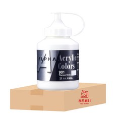 알파색채 미디엄바디 아크릴물감 250ml 901번 Titanium White