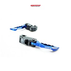 【GOWORKS】光陽KYMCO DOLLAR大樂 後移腳踏 飛炫踏板 後座踏板後移版 彈跳踏板 腳踏後移5CM, 藍色