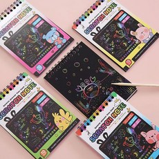 스크래치 페이퍼 미술 색칠공부 그림판 노트_ 2027655EA, 핑크