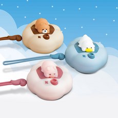 USB充電雲朵動物暖蛋 迷你便攜式暖手寶 雙檔調溫, 藍色萌鴨/棕色萌熊/粉紅萌豬　, USB-22T2