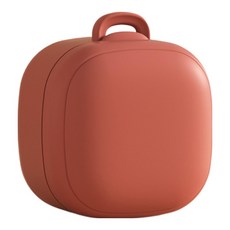 嬰幼兒矽膠奶嘴收納盒-便攜安撫奶嘴盒/固齒器收納/防掉鏈奶嘴盒-外出攜帶, 紅, 1個